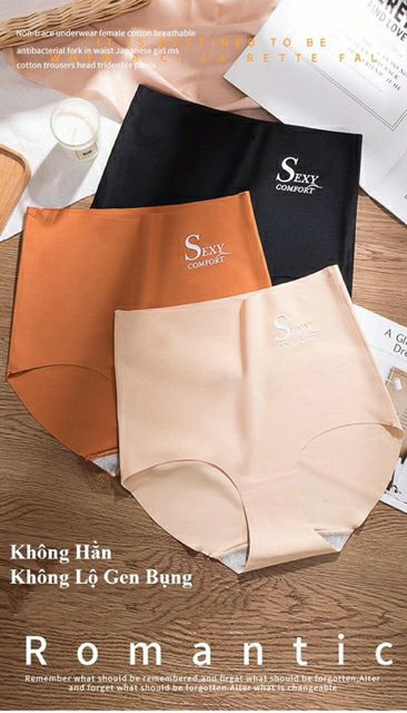 Quần Lót Đúc Su Cạp Cao Phối Chữ SEXY