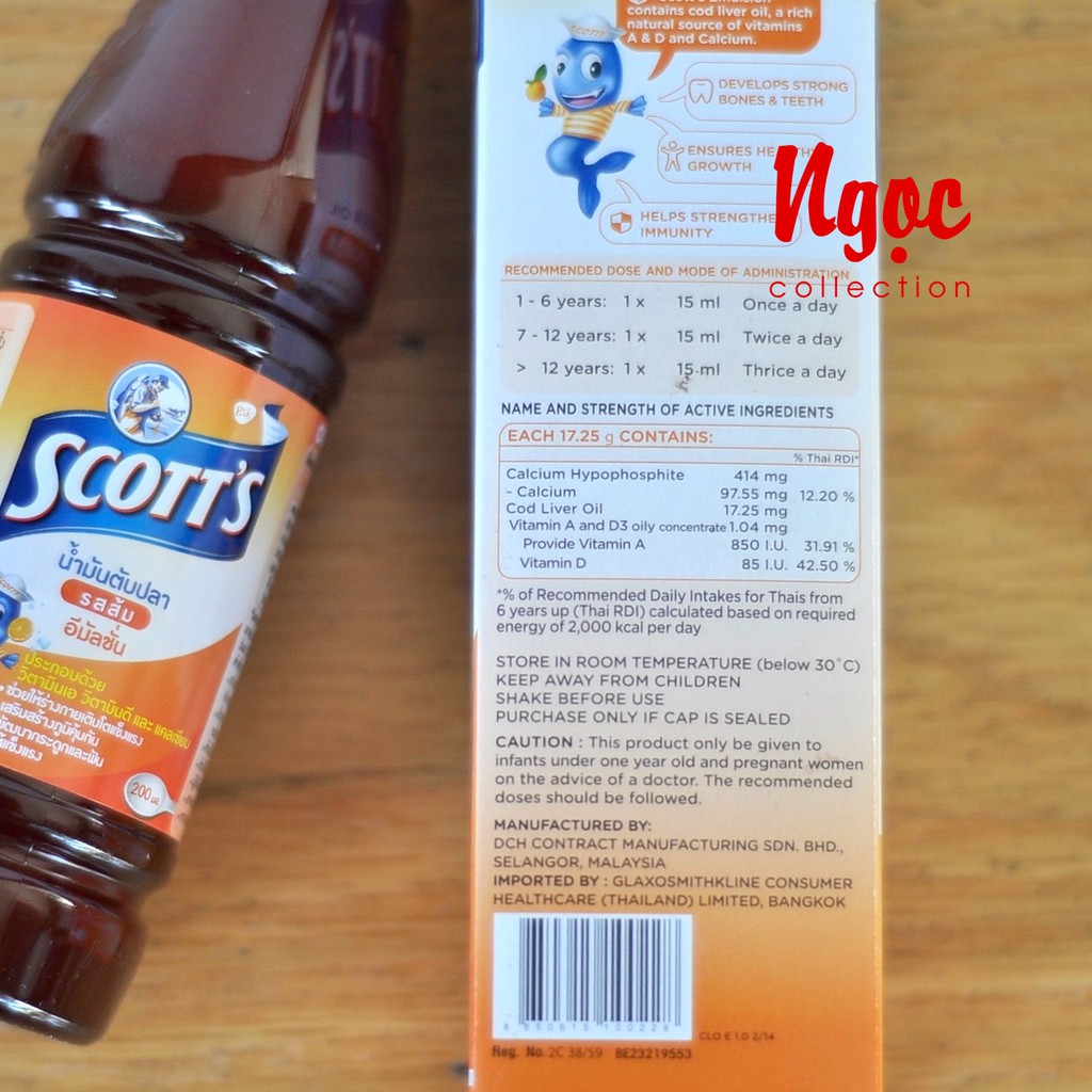 01 chai ăn ngon Siro SCOTT'S 200ml Thái Lan