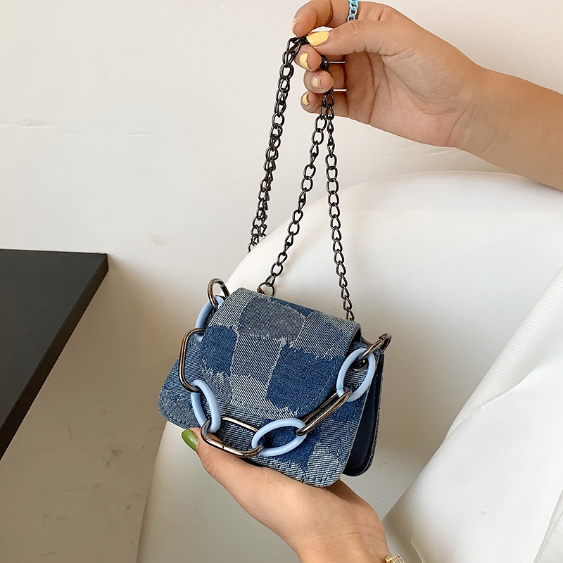 Túi Đeo Chéo Nhỏ Chất Liệu Denim Cao Cấp Thời Trang