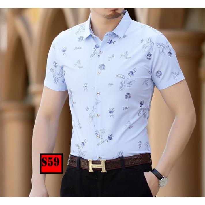 Áo Sơ Mi Nam Tay Dài Vải Lụa Hàn Họa Tiết In Tinh Tế - Co Giãn Thấm Hút Mồ Hôi. Form Chuẩn Hàn Quốc.