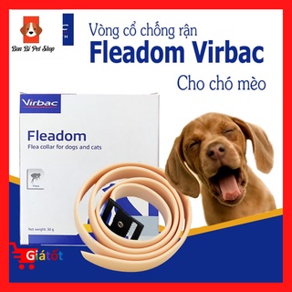 Vòng cổ chống rận ngăn ngừa và diệt ve rận bọ chét cho chó mèo fleadom virbac - vòng loại bỏ giận gây bệnh thú cưng