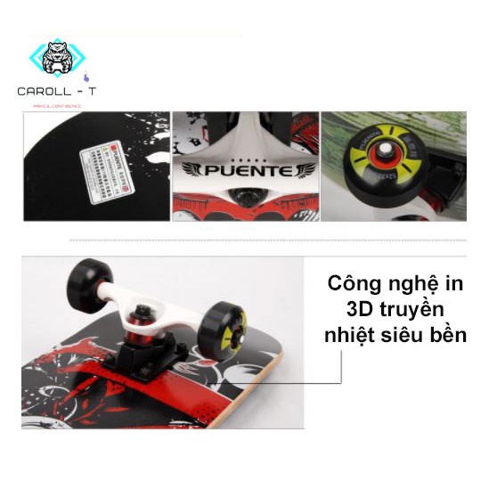 VÁN TRƯỢT THỂ THAO MẶT NHÁM CAO CẤP - VÁN SKATEBOARD GỖ PHONG 7 LỚP SIÊU HẠNG