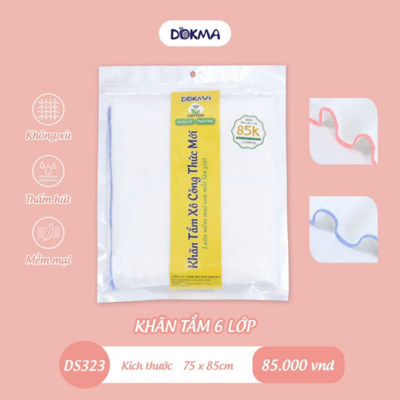 Khăn sữa, khăn tắm xô Dokma new