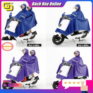 Áo mưa phản quang 2 đầu và 1 đầu  vải dù ép PVC chống rách Có Kính Che Mặt