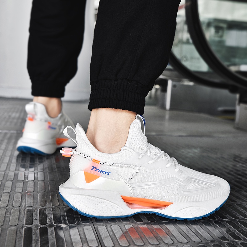 Giày Thể Thao Thoáng Khí Thoải Mái Màu Trắng Đen Phong Cách Cổ Điển Cho Cặp Đôi