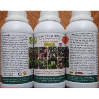 Dung dịch Nano Canxi Super chai 500ml - Chống rụng hoa, rụng quả non.
