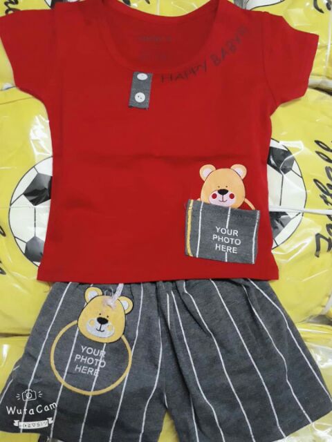 Bộ hè bé trai khuy lệch_ quần áo bé trai