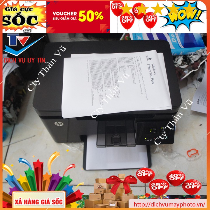 Máy in cũ đa năng HP M125A chất lượng đầy đủ tính năng in photocopy scan máy đẹp có bảo hành