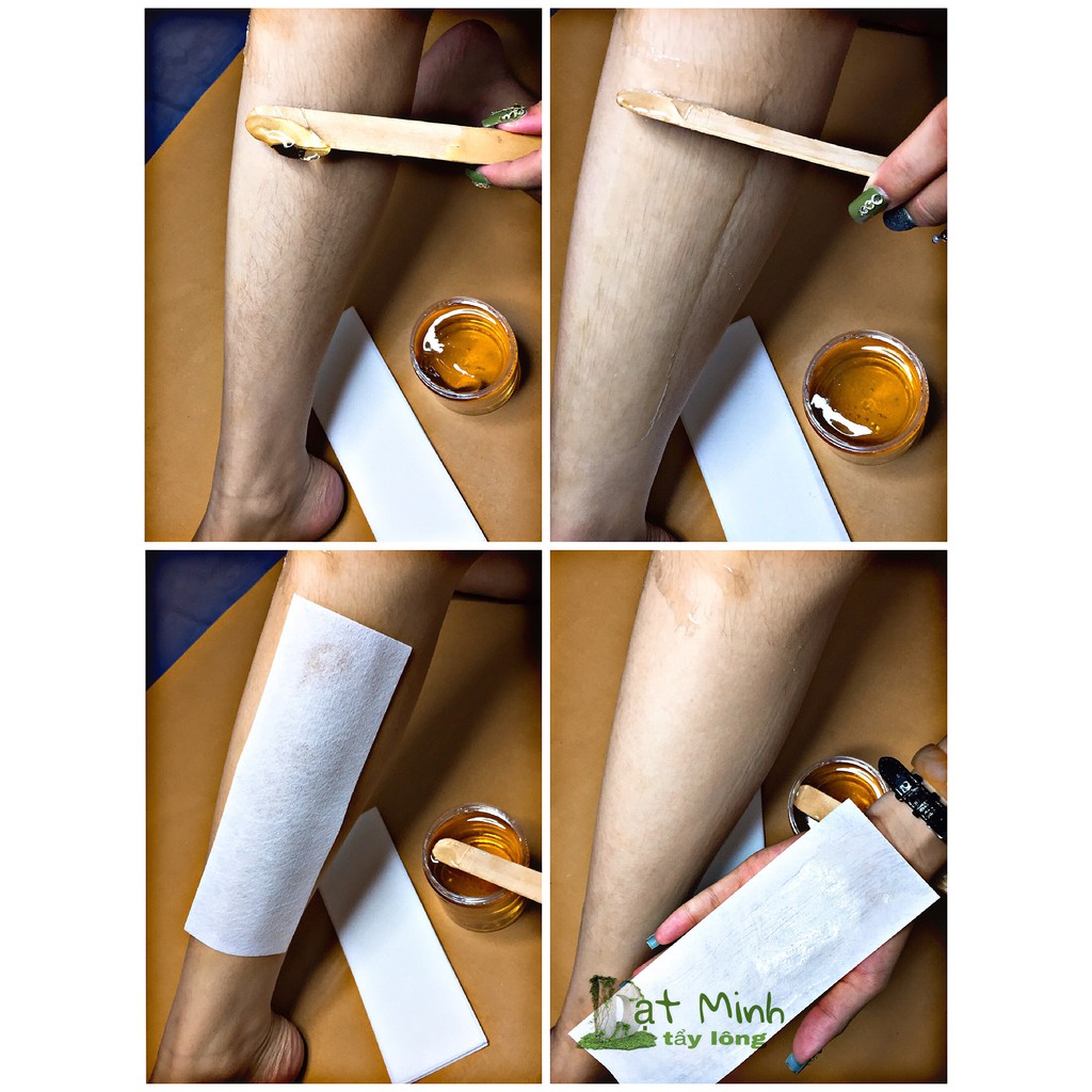 Giấy wax hỗ trợ sáp wax tẩy lông, ĐạtMinh Waxing Strips.