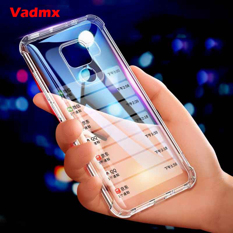 Ốp điện thoại trong suốt chống sốc cho Huawei Mate 20 Pro X Lite Nova 4 Y9 2019 4e 3e 3i P30 Pro