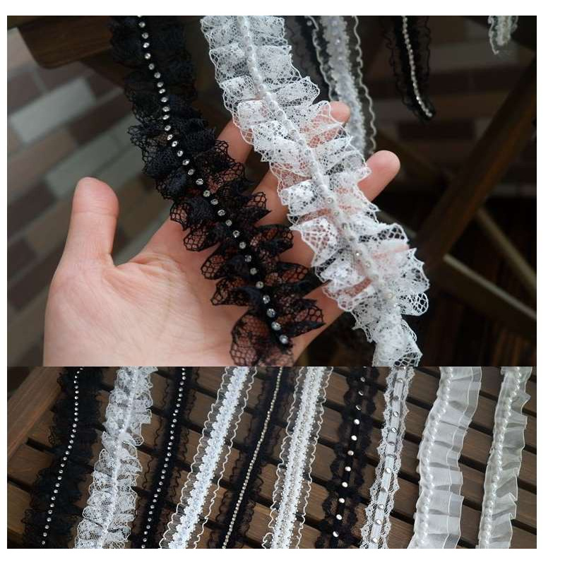 Vải Ren organza Không Co Giãn 2-4cm Dùng Làm Đồ Thủ Công