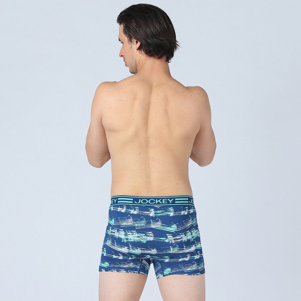 Quần Lót Nam Jockey Dáng Trunk Boxer Họa Tiết Thun Lạnh Xanh in Kháng Khuẩn Cao Cấp - J7387