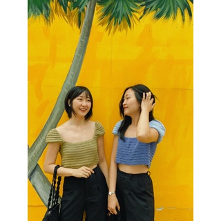 Áo Croptop Len handmade - Áo len do shop tự đan móc và thiết kế