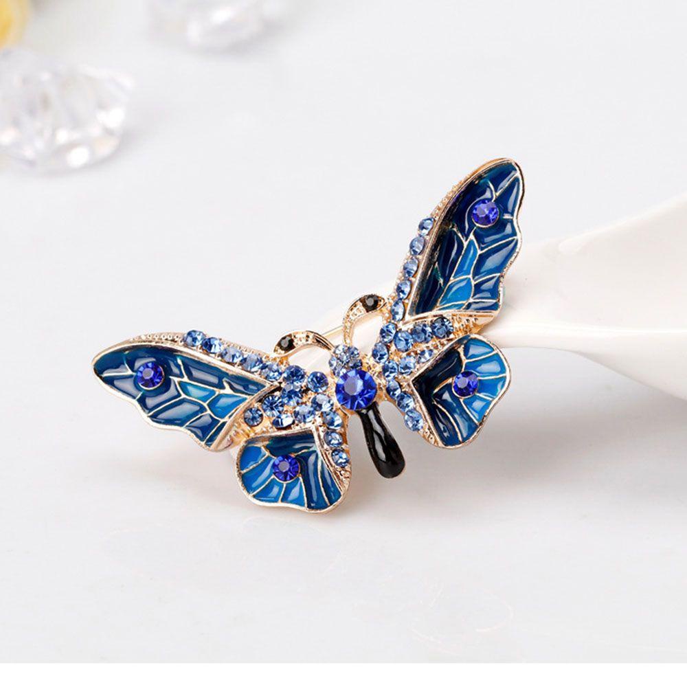 Ghim Cài Áo Hình Bướm Bằng Kim Loại Thời Trang Thanh Lịch
