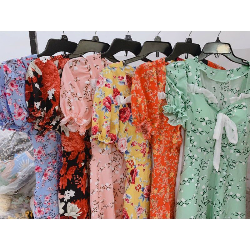 váy maxi hoa nhí chất mango mịn mát hoạ tiết hoa nhí dể thương | BigBuy360 - bigbuy360.vn