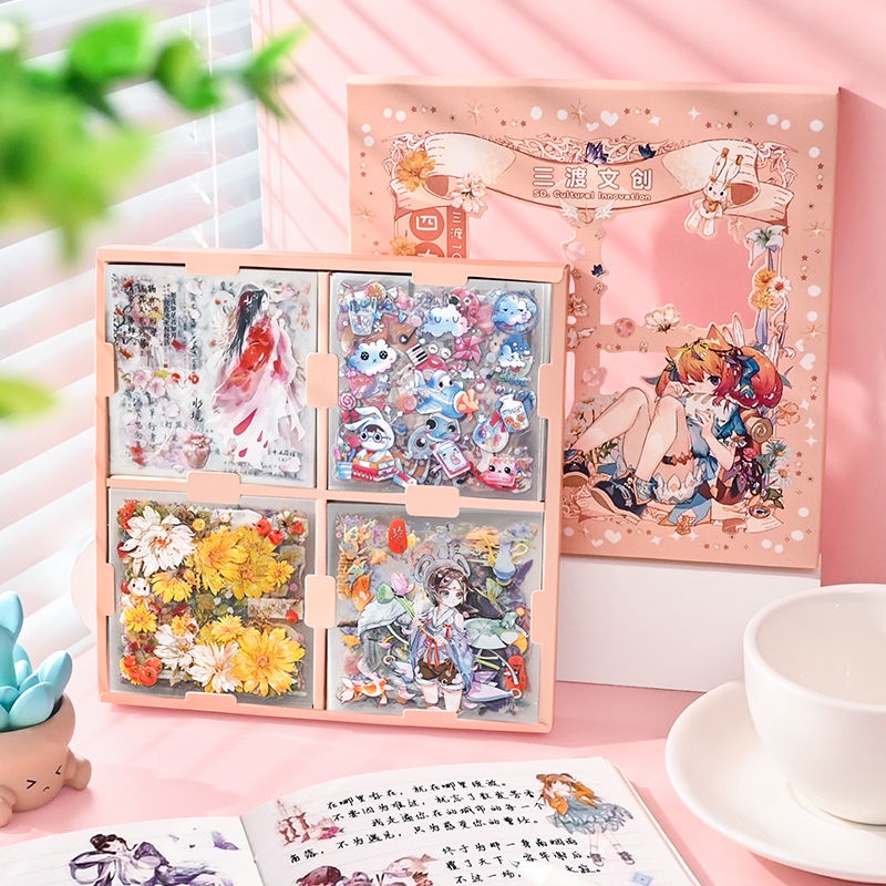 100 Sticker Chống Thấm Nước Hình Cô Gái Anime Dùng Trang Trí