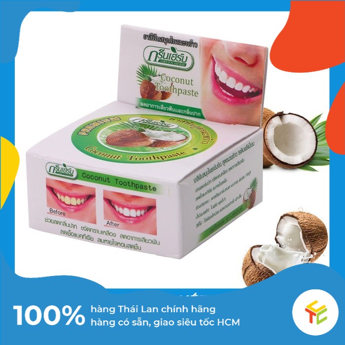 KEM TẨY TRẮNG RĂNG COCONUT TOOTHPASTE THÁI LAN