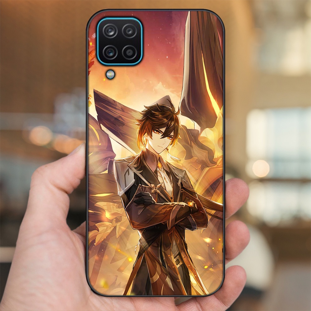 Ốp lưng Samsung A12 5G, M12 viền đen in hình Zhongli Genshin Impact