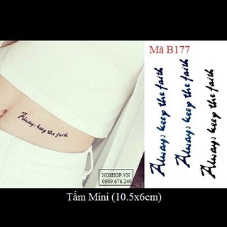 Hình xăm dán chữ B177