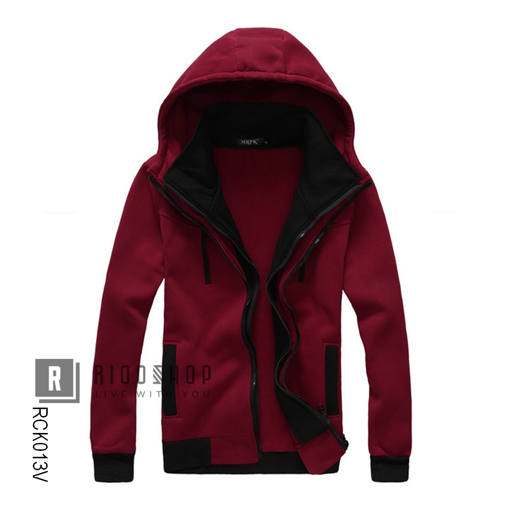 Áo khoác nỉ đẹp có nón 2 lớp cao cấp mới phong cách Hàn Quốc RCK013