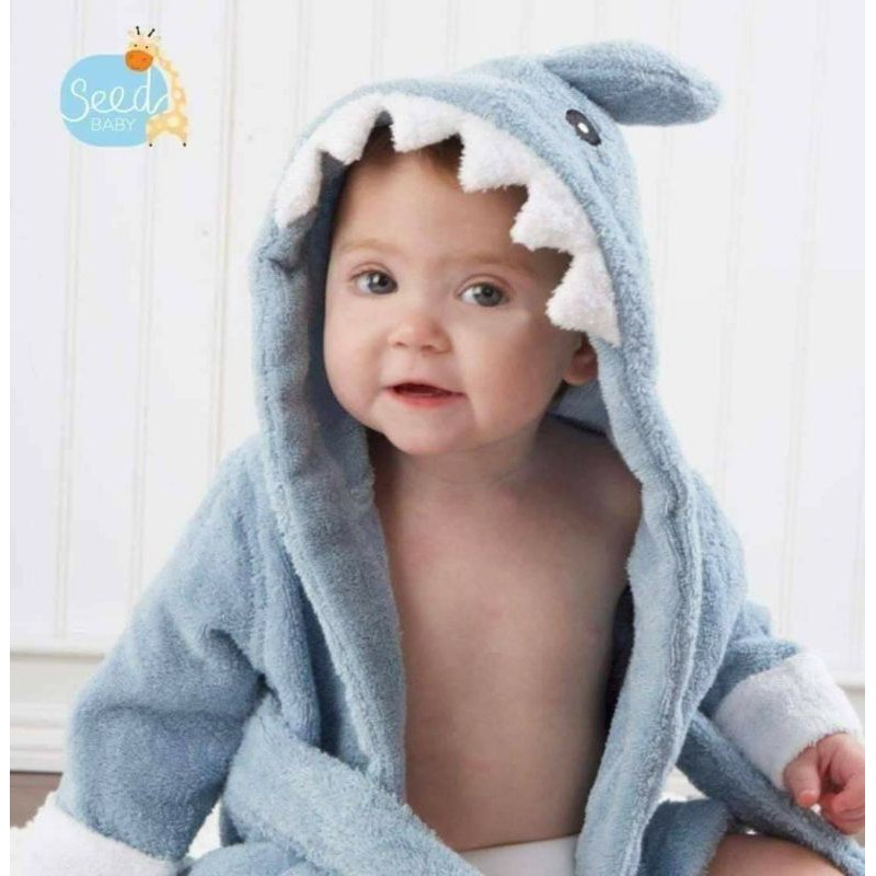 Áo choàng tắm cho bé - áo khoác đi bơi giữ ấm từ 1-5 tuổi - SEED BABY