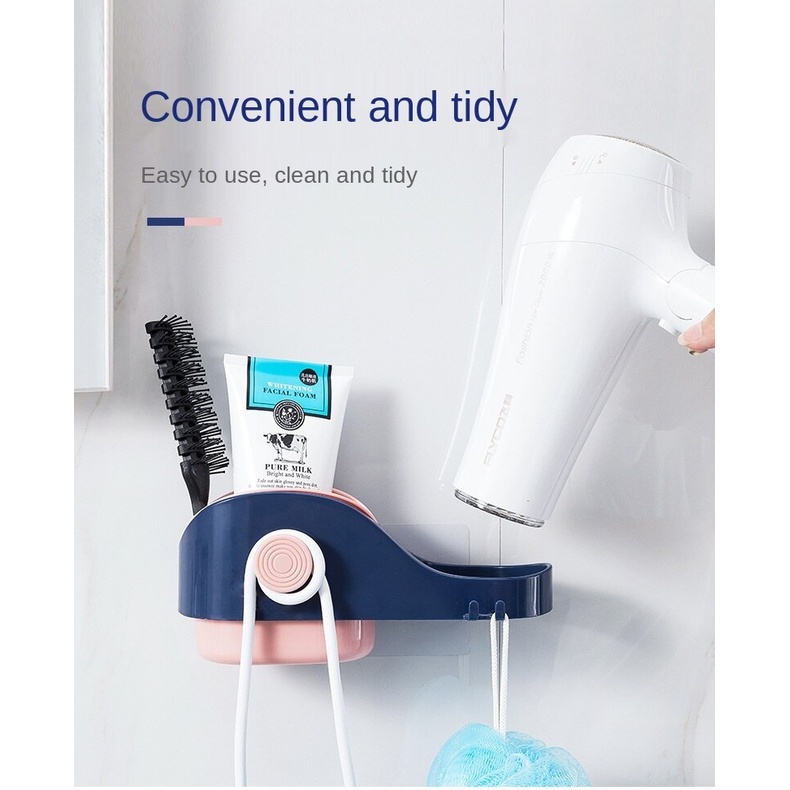 Giá Treo Máy Sấy Tóc Không Cần Khoan Tiện Dụng Cho Phòng Tắm