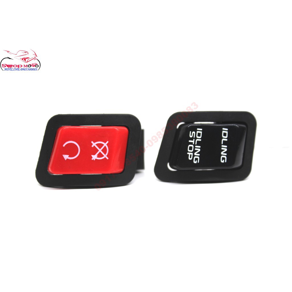 💥COMBO💥Công tắc idling stop + Nút đề màu đỏ giống xe SH300i gắn được cho SH, AB,LEAD,VARIO,CLICK,VISION,WINNER....