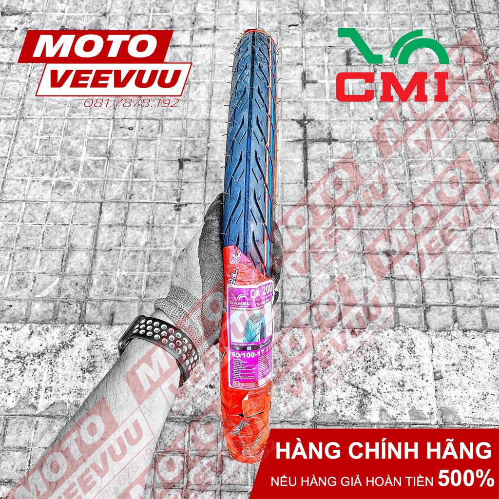 Vỏ lốp xe máy Camel CRV Cheetah 50/100-17 TT 200 Gai Xương cá phượng hoàng (Lốp xài ruột)