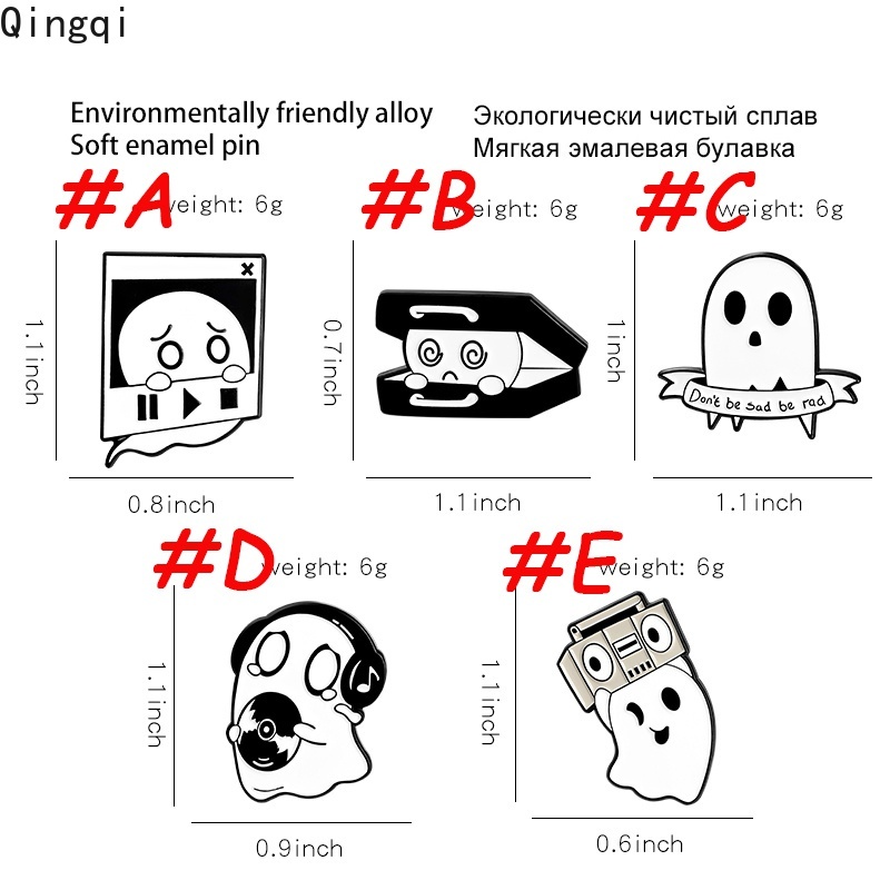 Ghim cài áo Miss Zoe họa tiết ma hoạt hình vui nhộn tùy chọn kiểu dáng