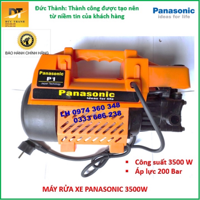 Siêu hot Máy rửa xe Panasonic công suất 3500W. Bảo hành chính hãng.