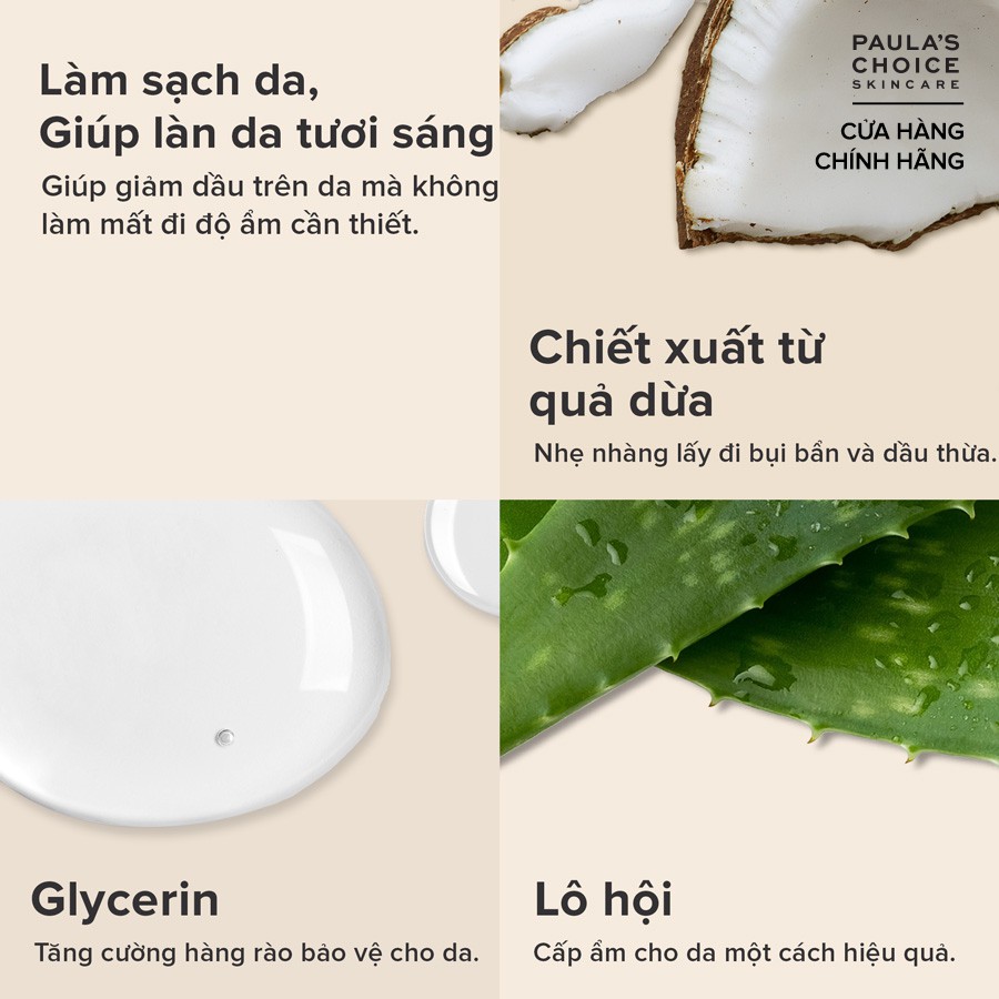 Sữa rửa mặt cân bằng độ ẩm và kiềm dầu Paula’s Choice Skin Balancing Oil Reducing Cleanser 237ml 1150 | BigBuy360 - bigbuy360.vn