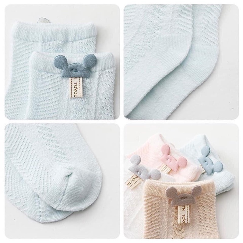 Tất trẻ em, bít tất cotton lưới cho bé sơ sinh cho trẻ từ 0 đến 3 tuổi
