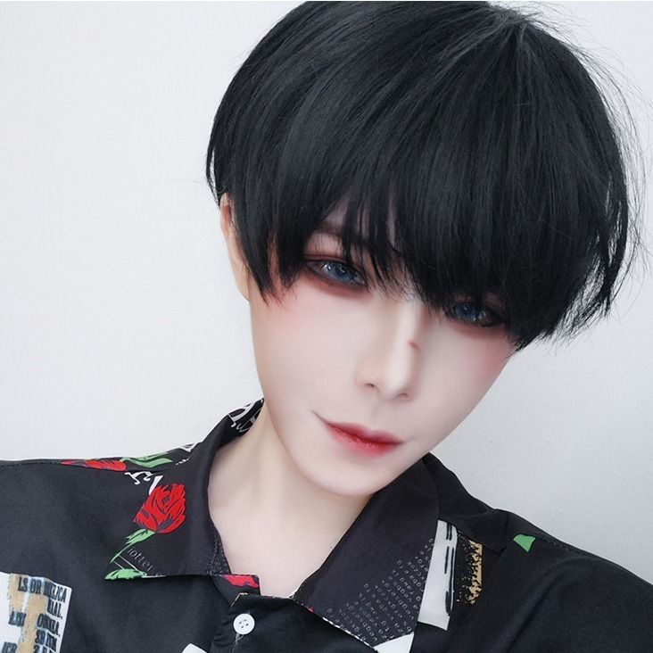 Bộ Tóc Giả Ngắn Xoăn Màu Trắng Phong Cách Nhật Bản Cho Nam Nữ