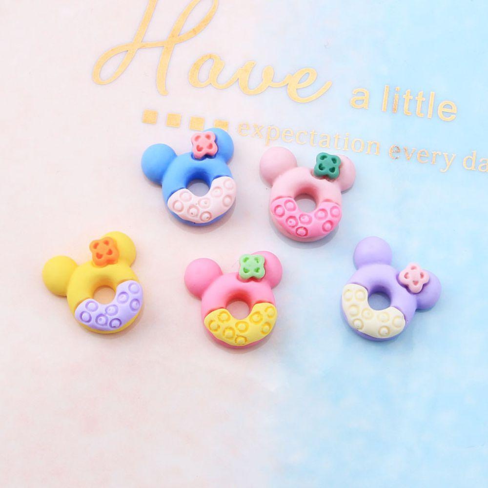 Phụ Kiện Trang Trí Móng Tay Hình Bánh Donut / Chuột Mickey Dễ Thương DIY