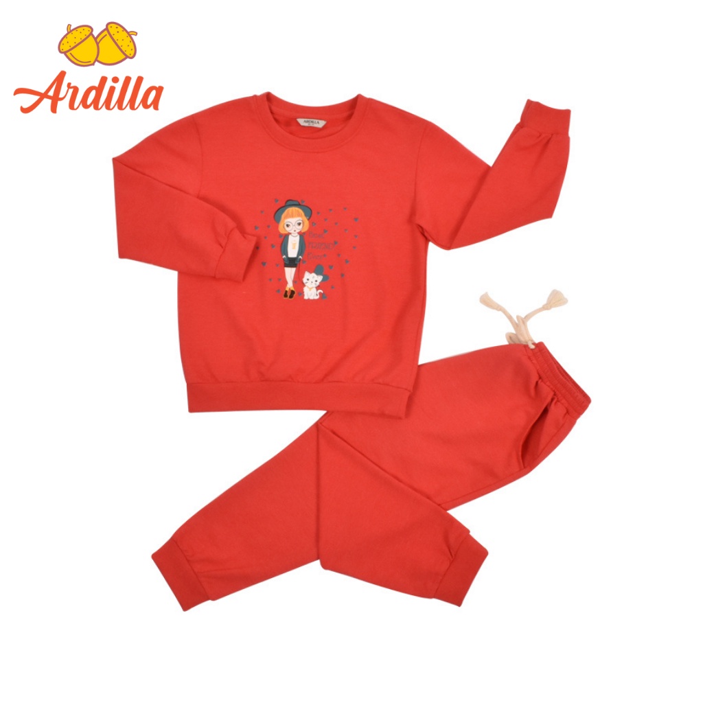 Bộ đồ quần áo dài tay Bé Gái ARDILLA Vải nỉ da cá mềm mại,Kiểu Dáng Basic Màu Sắc Tươi Sáng cho bé gái từ 2-9T K139