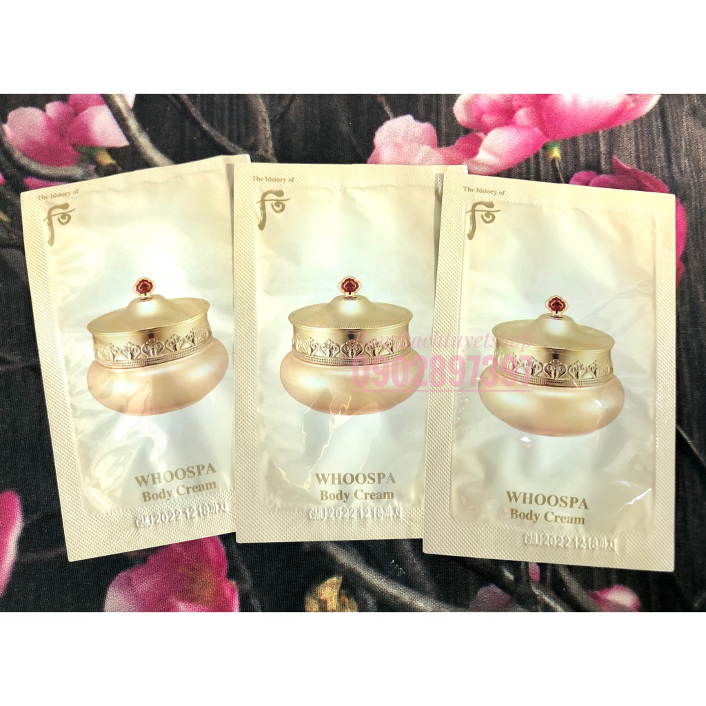 Kem Dưỡng Thể - Dưỡng Da Body Whoospa Body Cream 8ml/gói