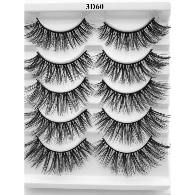 Bộ 5 Cặp Lông Mi Giả 3D Dài Tự Nhiên