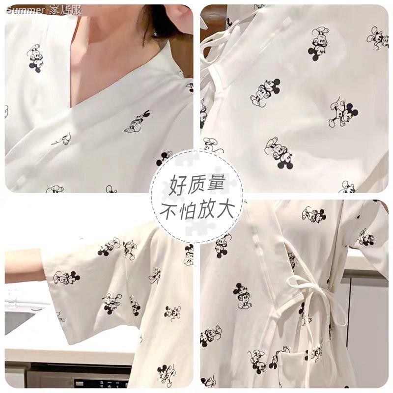 Bộ Đồ Ngủ Vải Cotton Kiểu Kimono Nhật Bản Xinh Xắn Cho Nữ