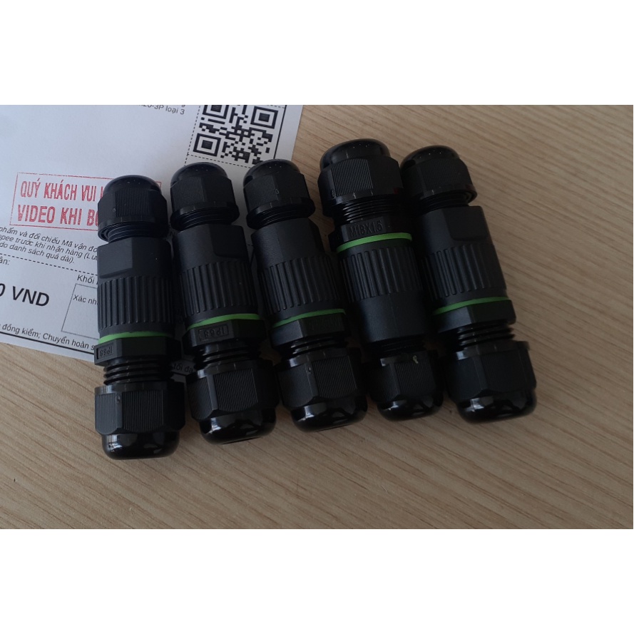 Cút nối dây điện thẳng M20-3P Đầu nối thẳng chống nước M20-3P đầu nối nhanh chống nước M20-3P loại 3 lỗ