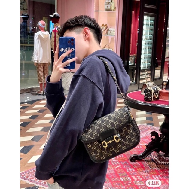 TÚI GU.CCI HÀ HỒ 1955 - ĐEN - full box