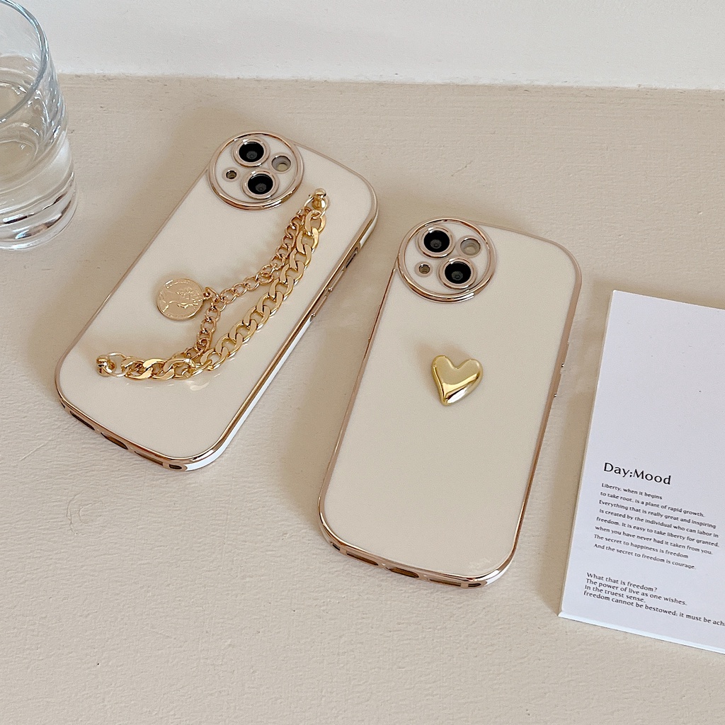 Ốp Điện Thoại Silicon Chất Lượng Cao Bảo Vệ Camera Chống Rơi Hình Trái Tim Cho iPhone 13 12 11Pro XS Max XR
