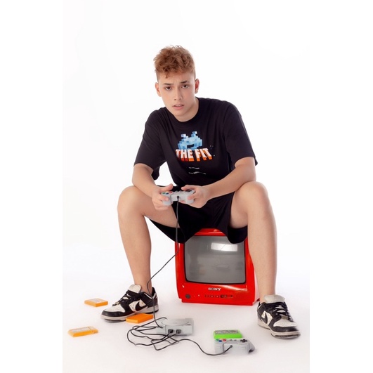 Áo thun UNISEX localbrand THE FIT GAME TEE BLACK, áo localbrand chính hãng thêu,in,in decal kết hợp, 100% cotton