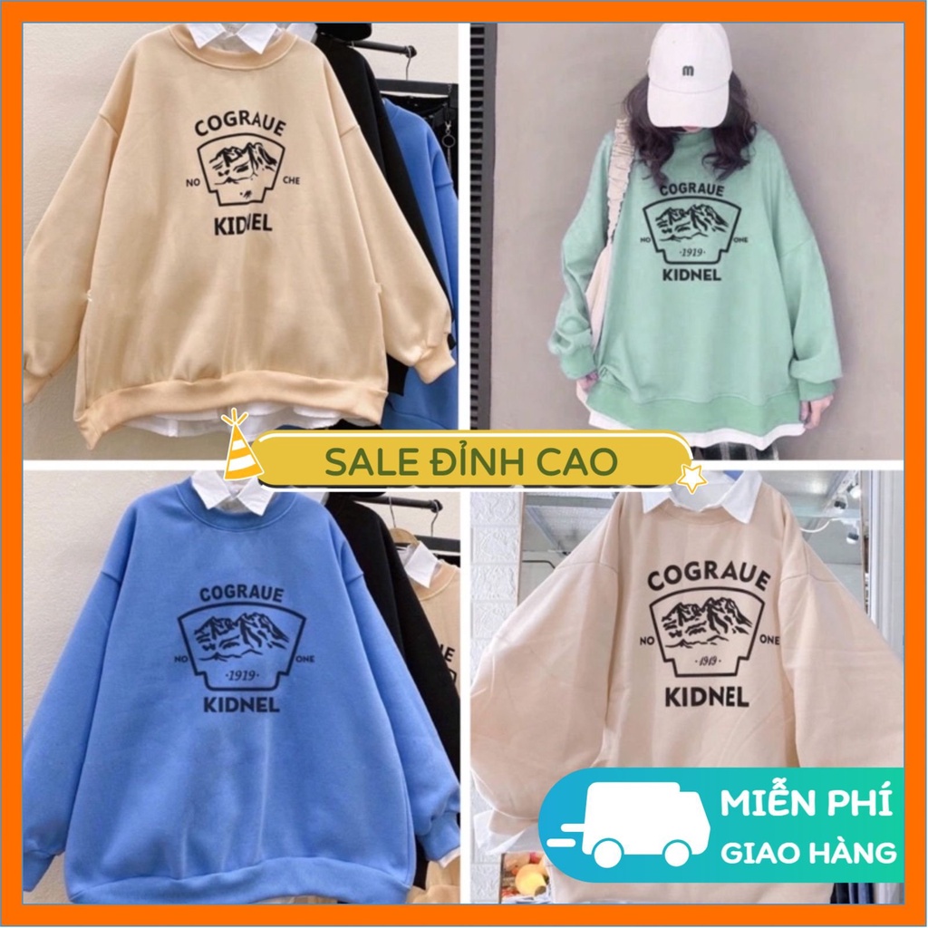 Áo hoodie dáng rộng phong cách Unisex CORA Binshopx , Áo sweater nam nữ HOT TREND
