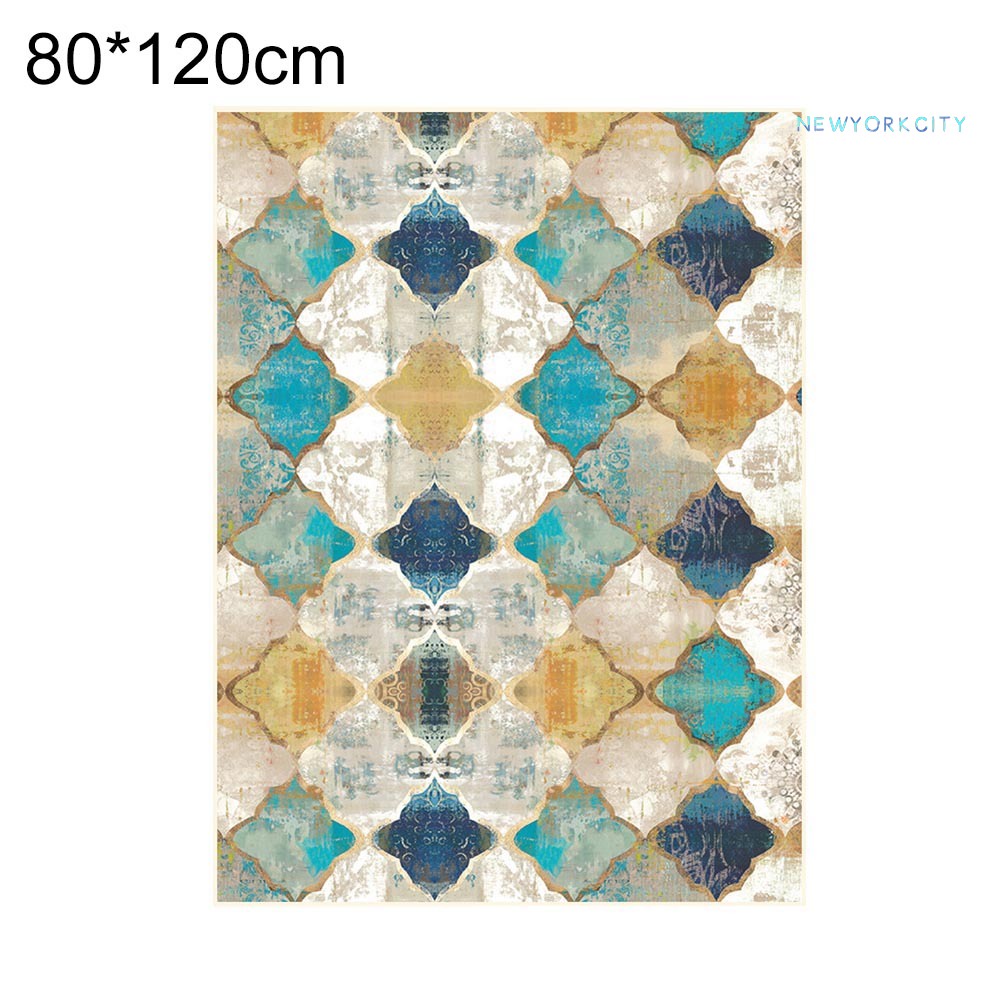 Thảm Lót Sàn Chống Trượt Hình Chữ Nhật Phong Cách Vintage