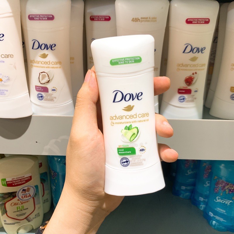 Lăn khử mùi Dove Advanced Care / Go Fresh Cool Essentials / Hương Dưa Leo ( 74g )