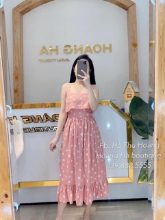 Đầm maxi hoa cúc voan lụa siêu xinh HÀNG Y HÌNH
