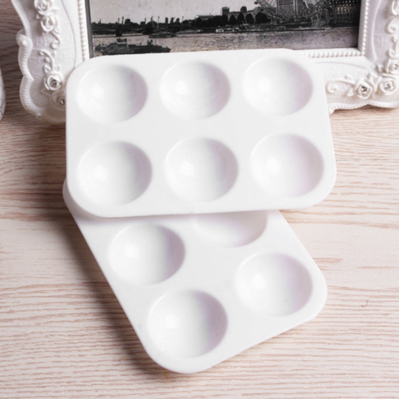 Set 12 Bảng Pha Màu Nước 6 Lỗ Hình Chữ Nhật Tiện Dụng