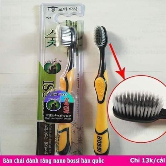 Combo 30 bàn trải đánh răng Than Tre Hoạt Tính Hàn Quốc BOSSI (chiếc)