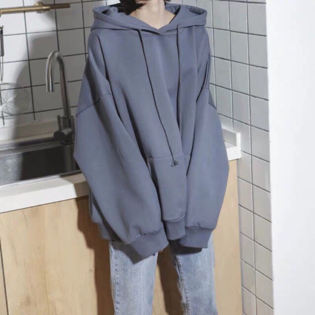 ÁO KHOÁC NỈ BÔNG HOODIE XÁM CHÌ UNISEX