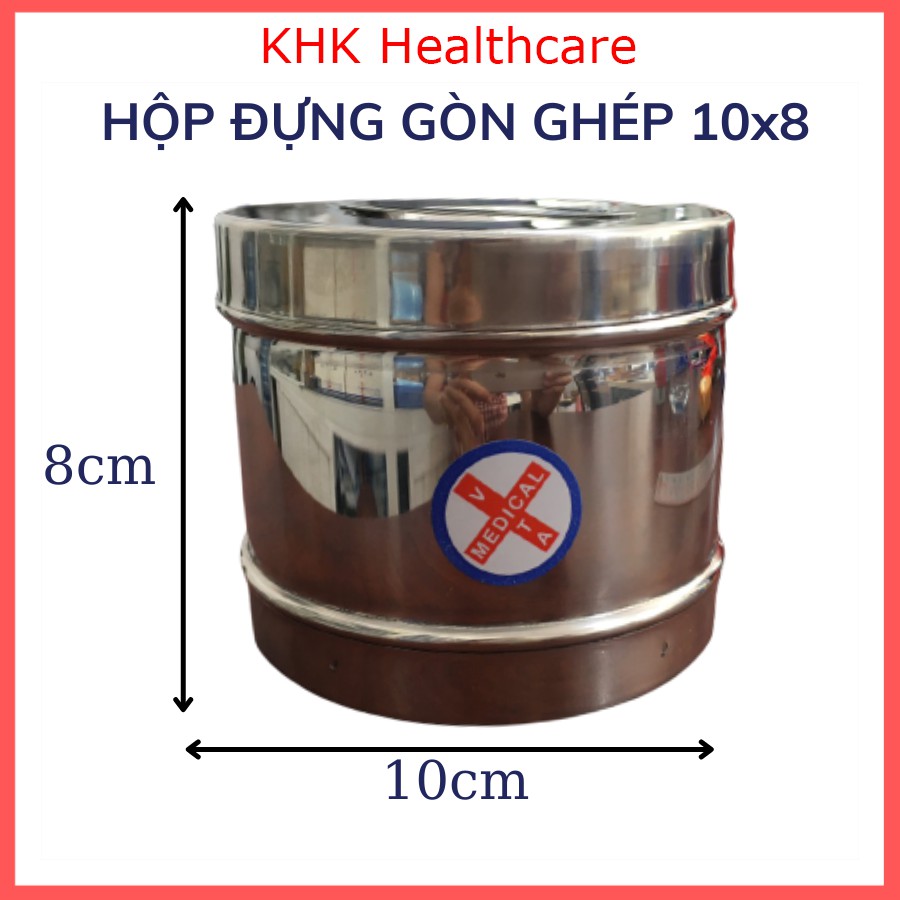 Hộp đựng gòn ghép kích thước 10x8cm sản xuất tại Việt Nam